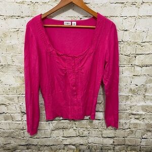 Cato Pink Soft Stretch Cardigan Sweater